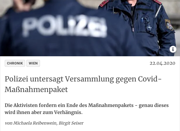 Screenshot der Webseite kurier.at