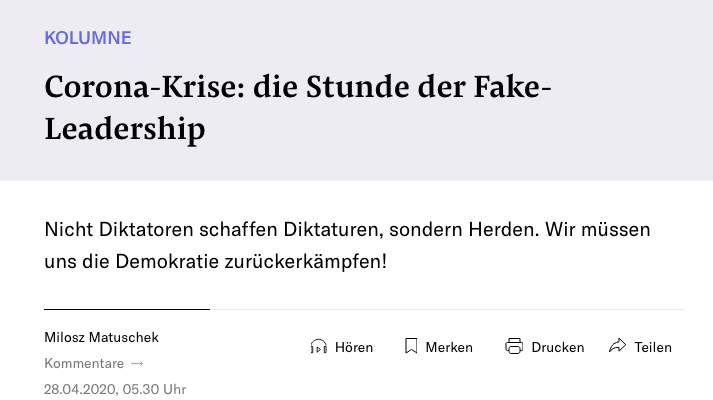 Screenshot der webseite nzz.ch