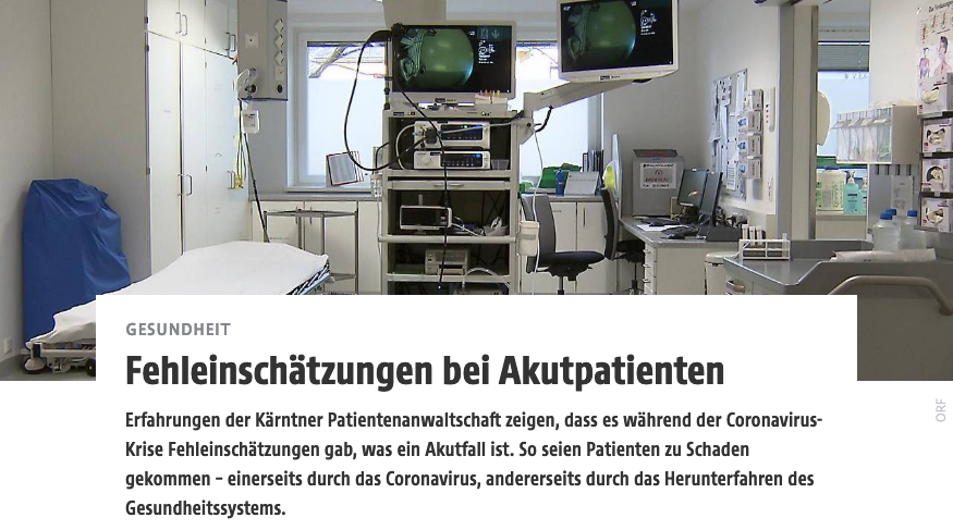 Screenshot der webseite kaernten.orf.at