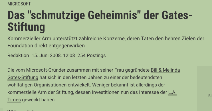 Screenshot der webseite derstandard.at