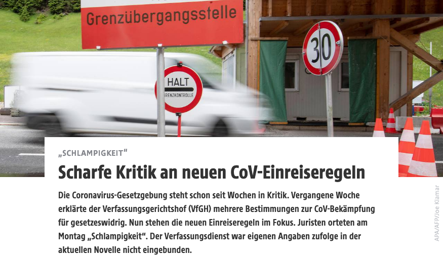 Screenshot der Webseite orf.at