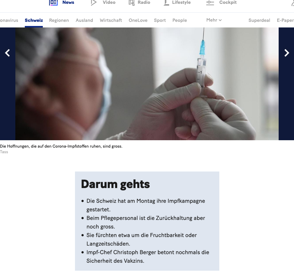screenshot der webseite 20min.ch