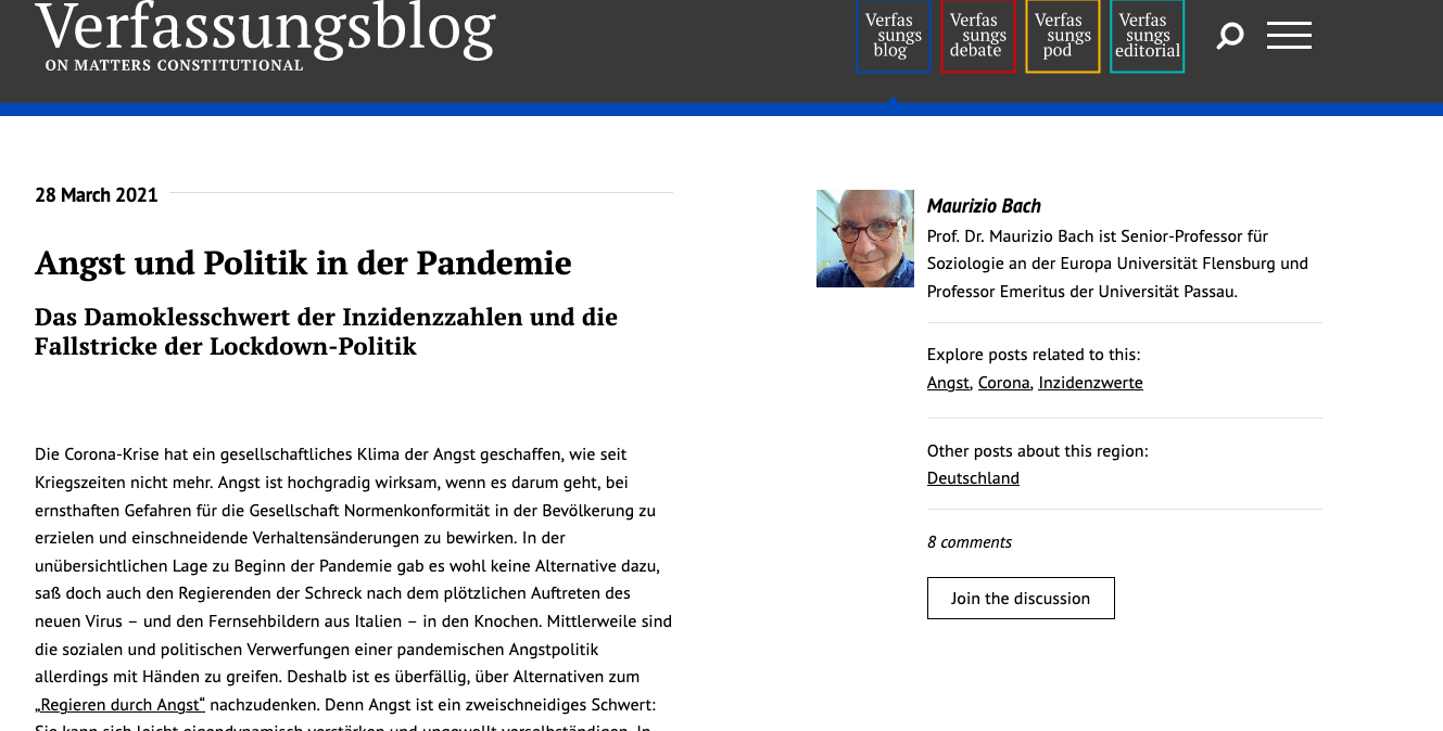 scfreenshot der webseite verfassungsblog.de