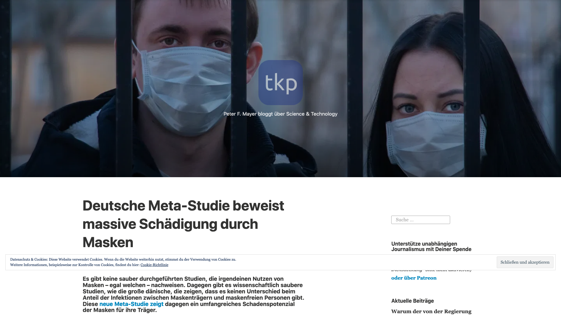 Screenshot der Seite tkp.at