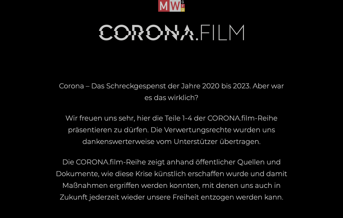 screenshot coronafilm.de