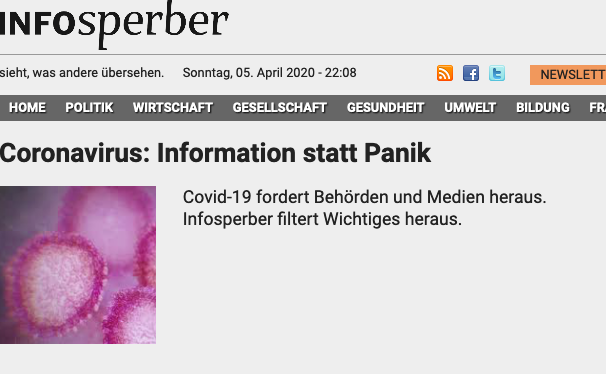 Screenshot von infosperber.ch